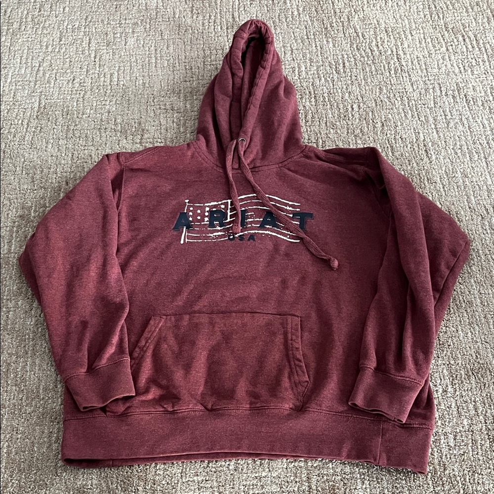 Ariat Maroon Hoodie Sweatshirt